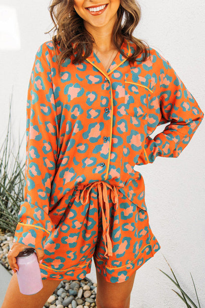 Damen-Pyjama-Set, Leopardenmuster, weicher Stoff-2