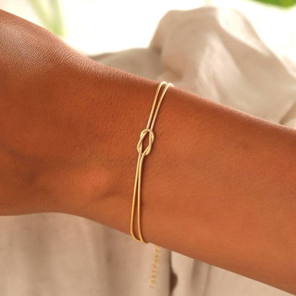 Variant image for Damen-Armband mit Liebesknoten in minimalistischem Metalldesign-1