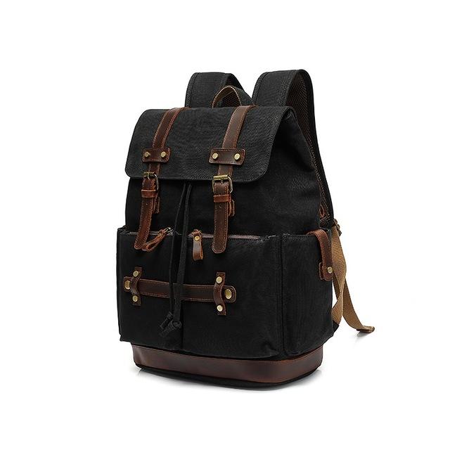 Variant image for Unisex-Wanderrucksack aus gewachstem Baumwolltuch mit verstellbaren Schultergurten-3