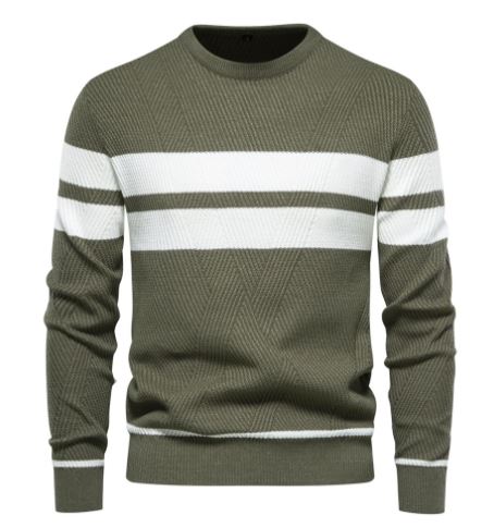 Damen-Pullover, gestreifte weiche lässige Passform, nachhaltige Faser 14