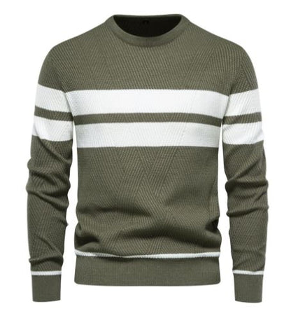 Damen-Pullover, gestreifte weiche lässige Passform, nachhaltige Faser 14