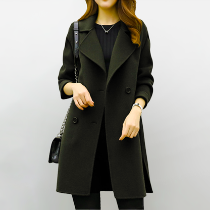 Damen-Mantel, zeitloses Design, Wärme, isolierendes Material-5