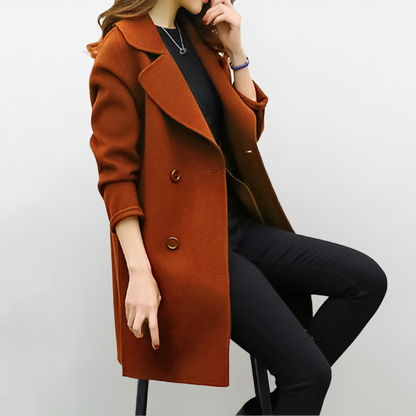 Damen-Mantel, zeitloses Design, Wärme, isolierendes Material-6