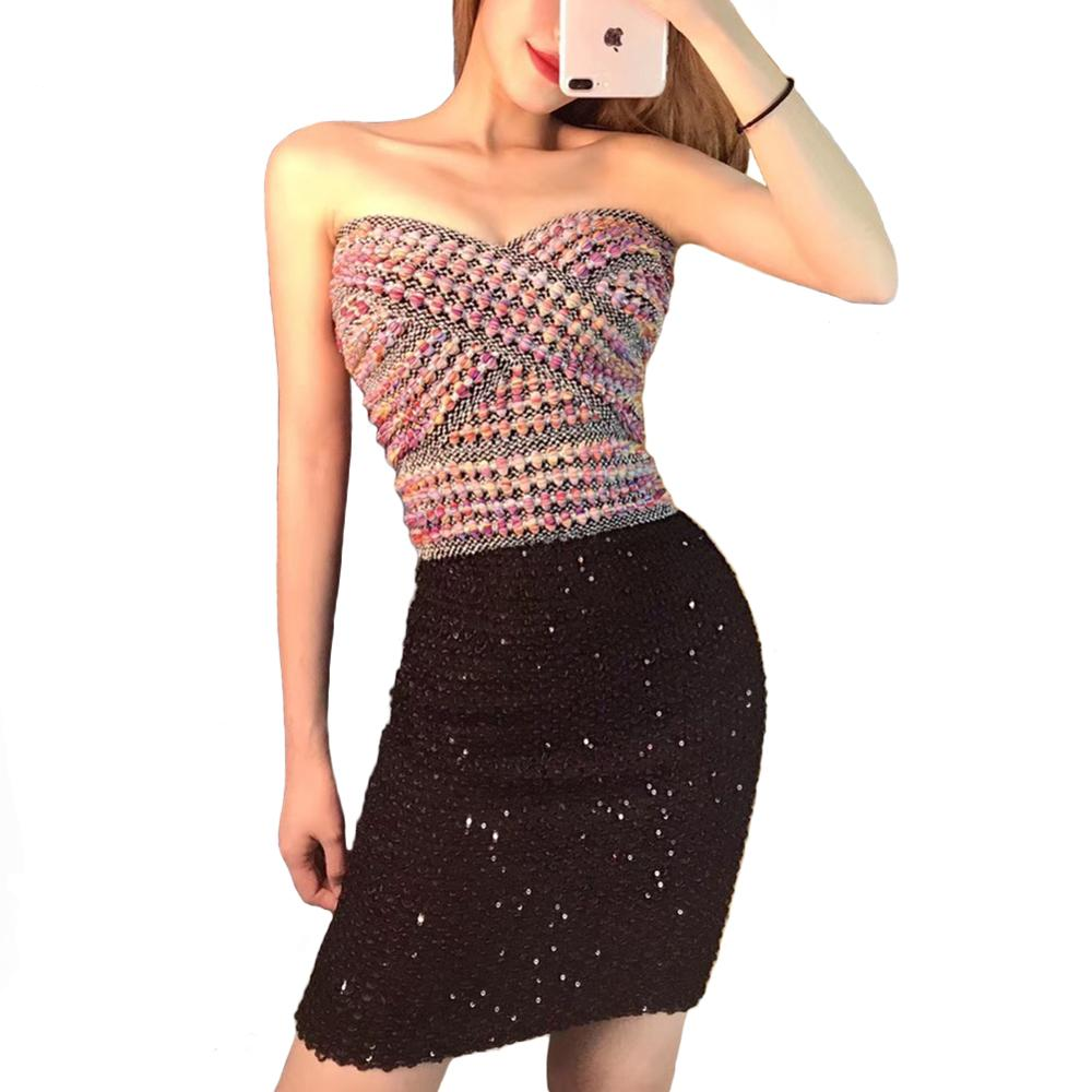 Damen-Top, angeschnittene Streifen, Acetatpolyester-4