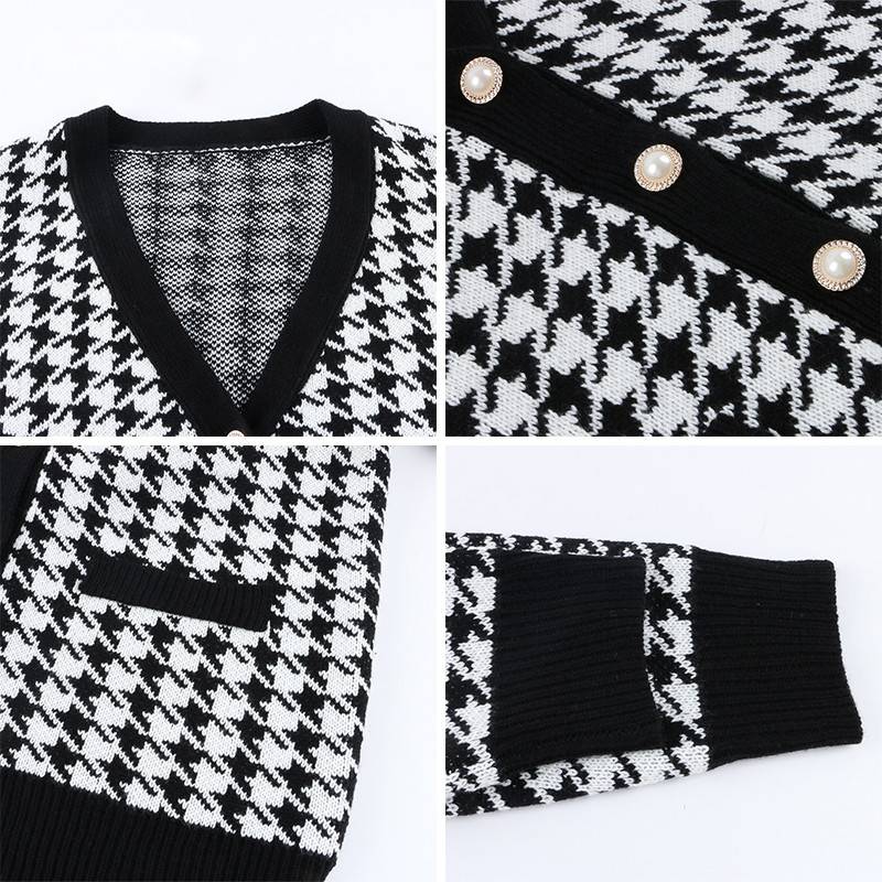 Damen-Pullover, V-Ausschnitt, Acryl, mit Reißverschluss-5