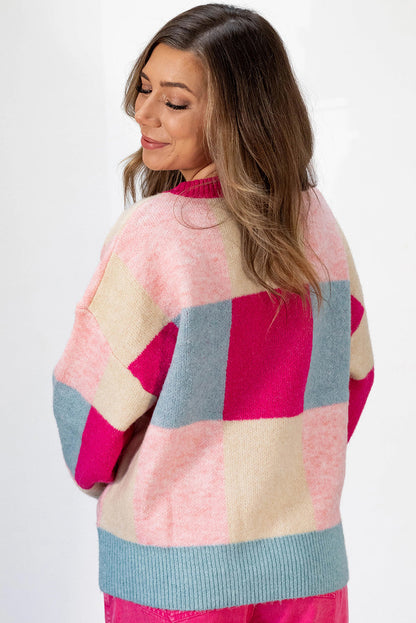 Damen-Pullover, Farbblock, Acryl, runder Ausschnitt 3