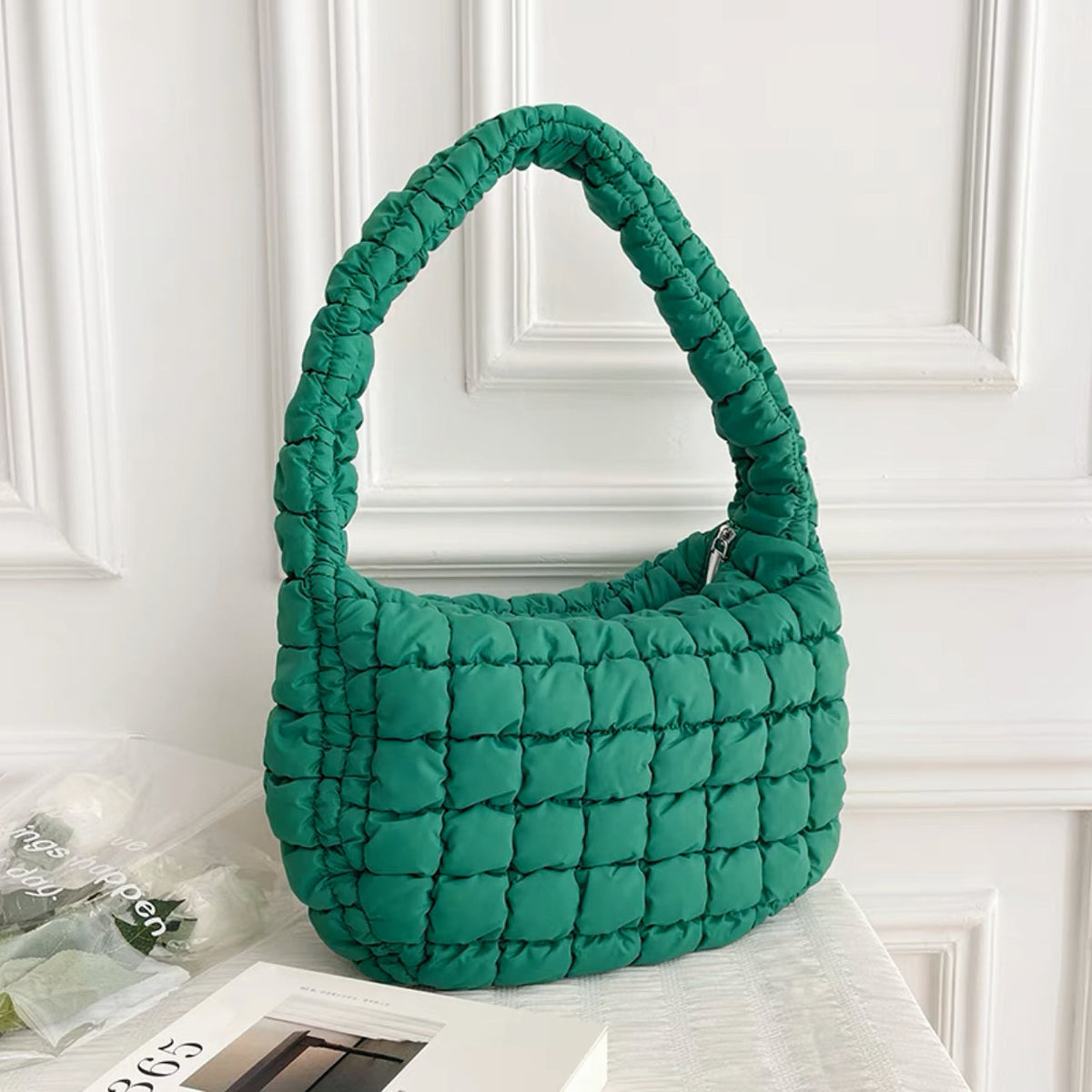 Schultertasche Damen Klassisches Design Leichtes Synthetikmaterial-5