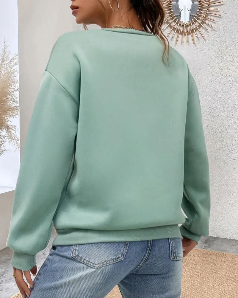 Damenpullover Herzmotiv Weiches Material Entspannter Stil 3