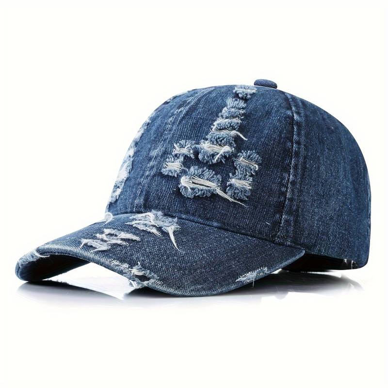 Damenhut Verstellbar Used-Denim-5