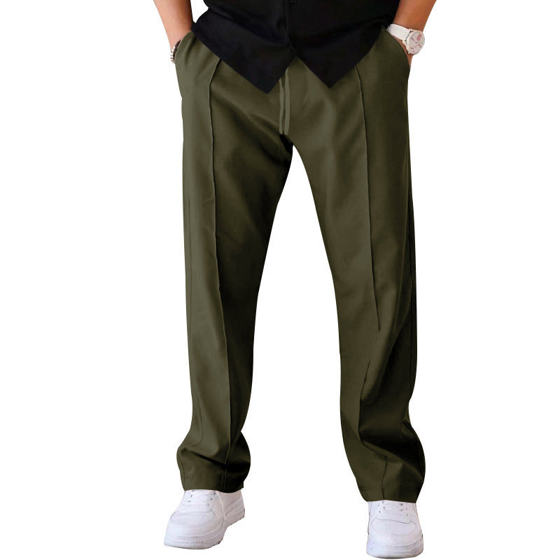 Herren-Hose, lässig, olivgrün, nachhaltigem Stoff-5