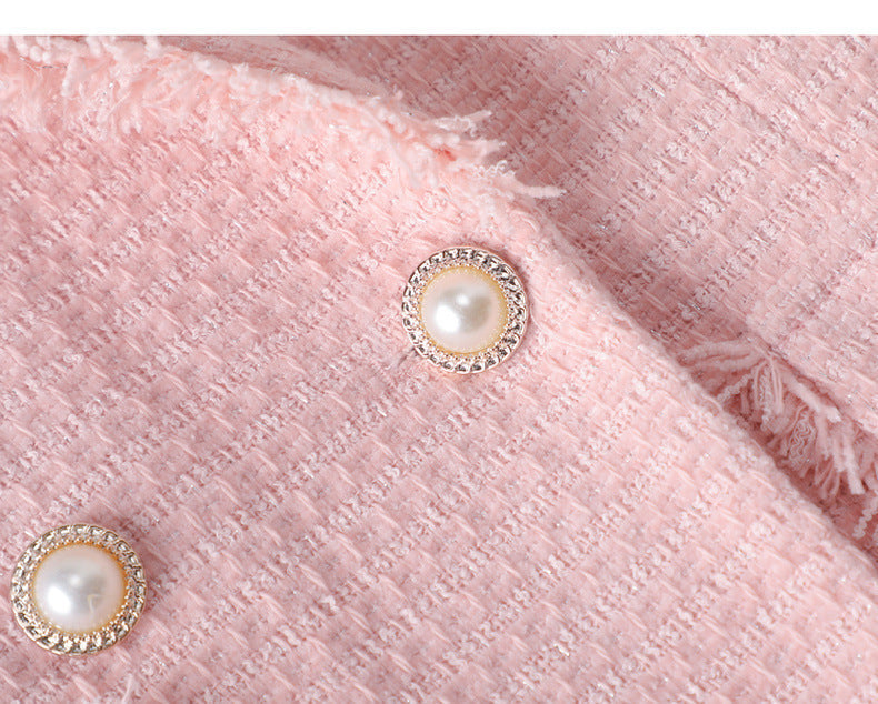 Damen-Tweedmantel, klassischer Stil, Polyester-3