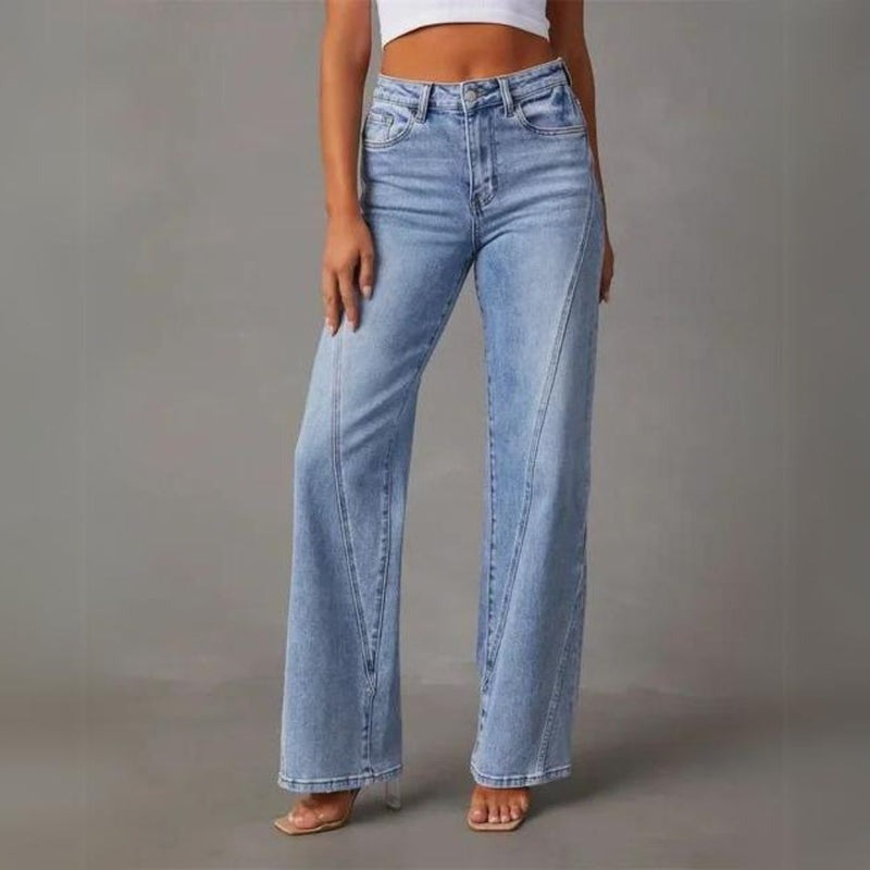 Damen-Jeans mit hoher Taille Lässig Denim Qualität 6