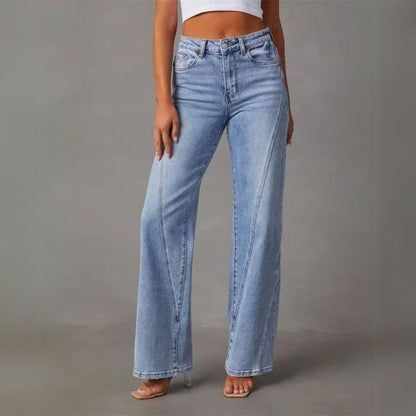 Damen-Jeans mit hoher Taille Lässig Denim Qualität 6