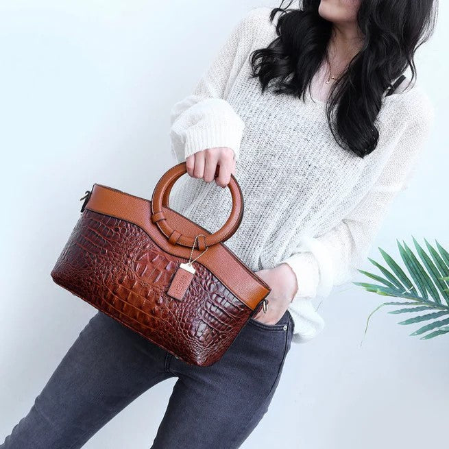Variant image for Damen Handtasche Vintage Handgefertigt Krokodilleder Geräumig-1