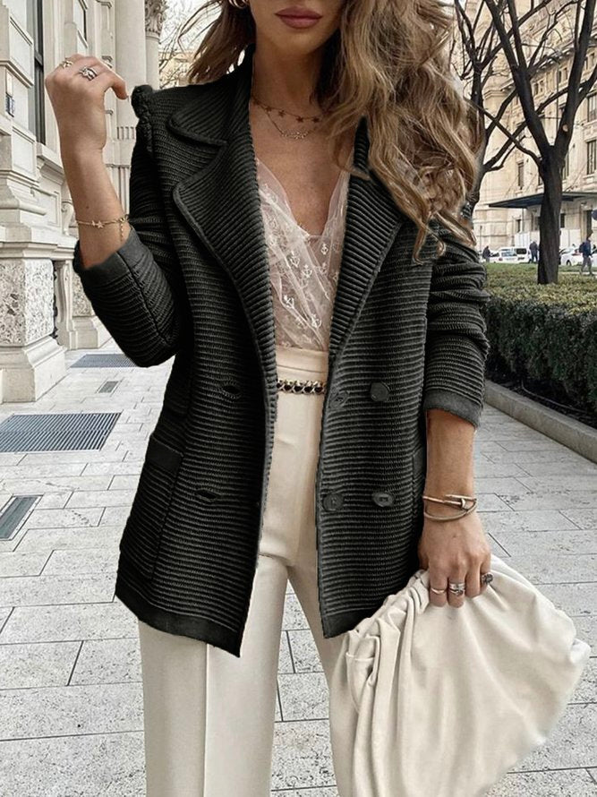 Damen Blazer Cardigan Warmes Acetat und Baumwolle 4