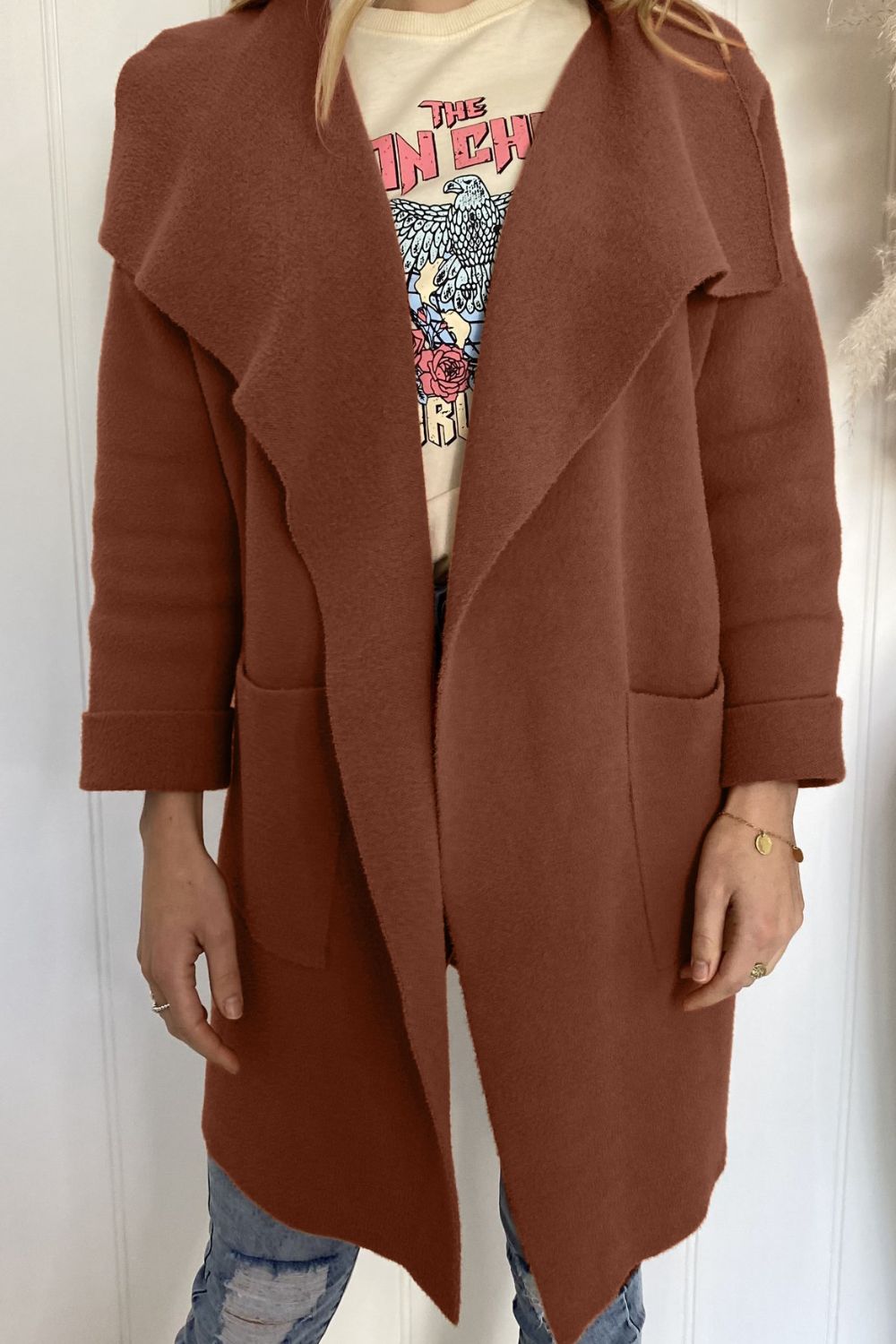 Langer Damen-Wintermantel aus hochwertigem Polyester und Wolle – warme und bequeme Passform für kalte Tage 7