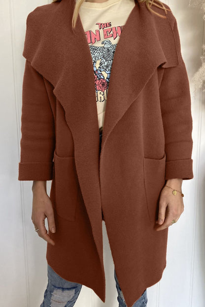 Langer Damen-Wintermantel aus hochwertigem Polyester und Wolle – warme und bequeme Passform für kalte Tage 7