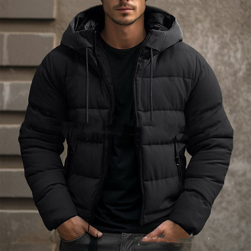 Damenjacke Daunenjacke mit Kapuze Verstellbare Passform Dickes Gestepptes Material-1
