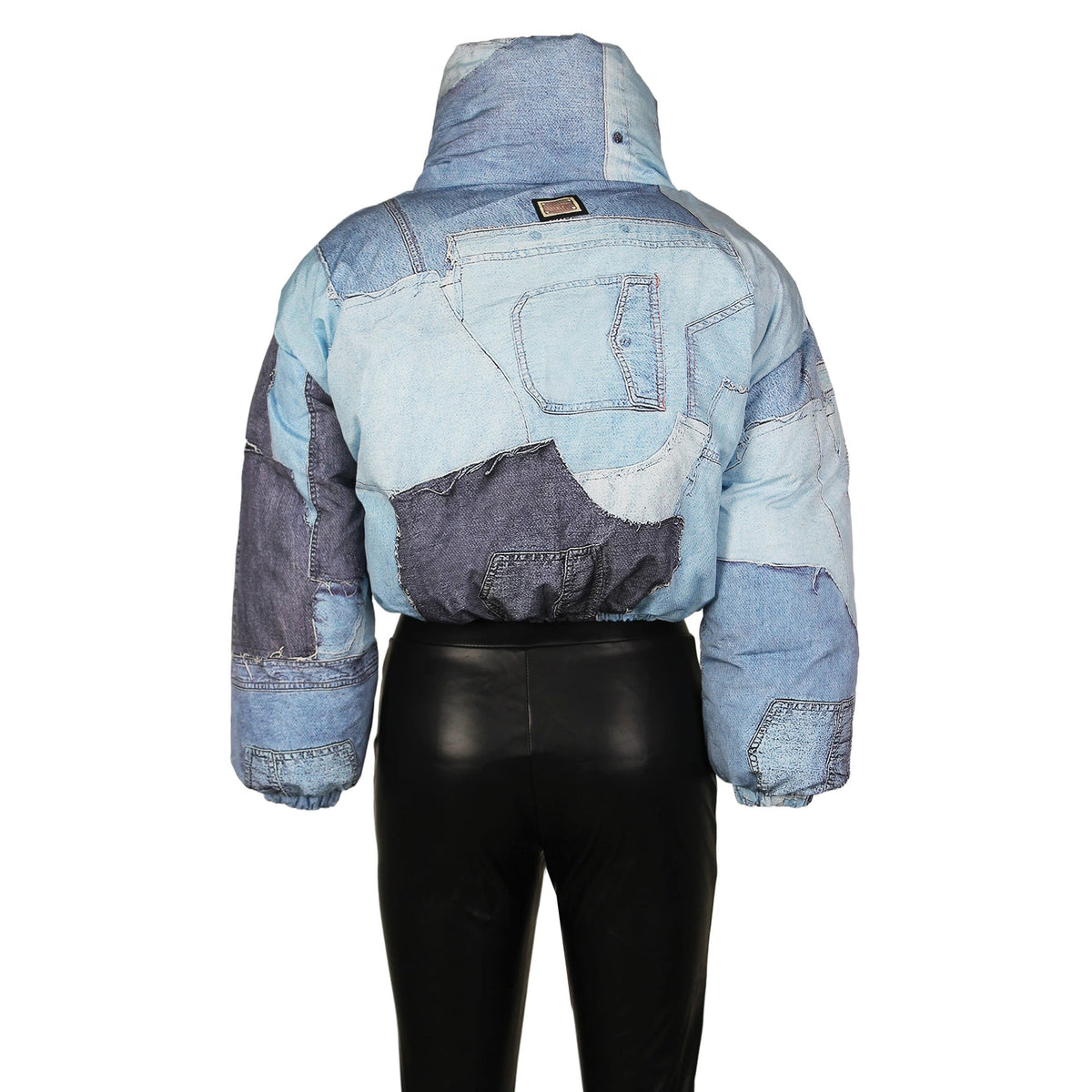 Damenjacke Denim mit Druck und Baumwolle-2