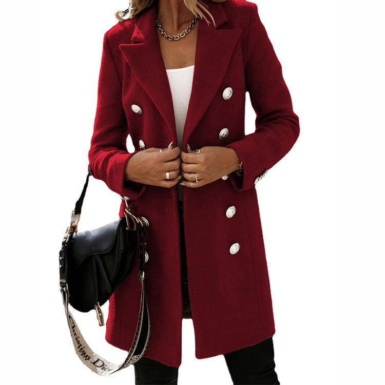 Variant image for Damen-Mantel Lange Ärmel Polyester Wintermantel-49