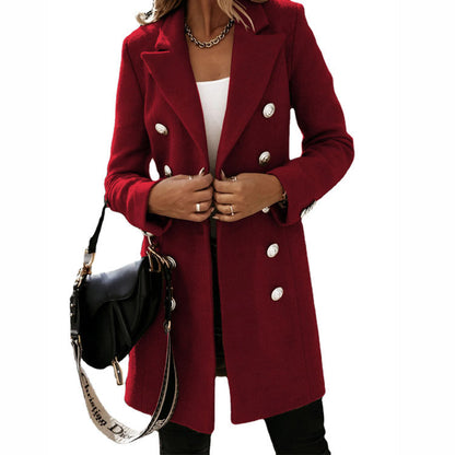 Variant image for Damen-Mantel Lange Ärmel Polyester Wintermantel-49