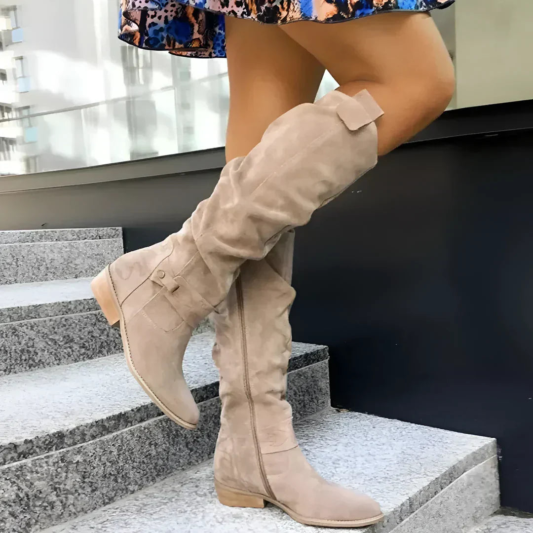 Damen-Stiefel, elegantes Leder-2