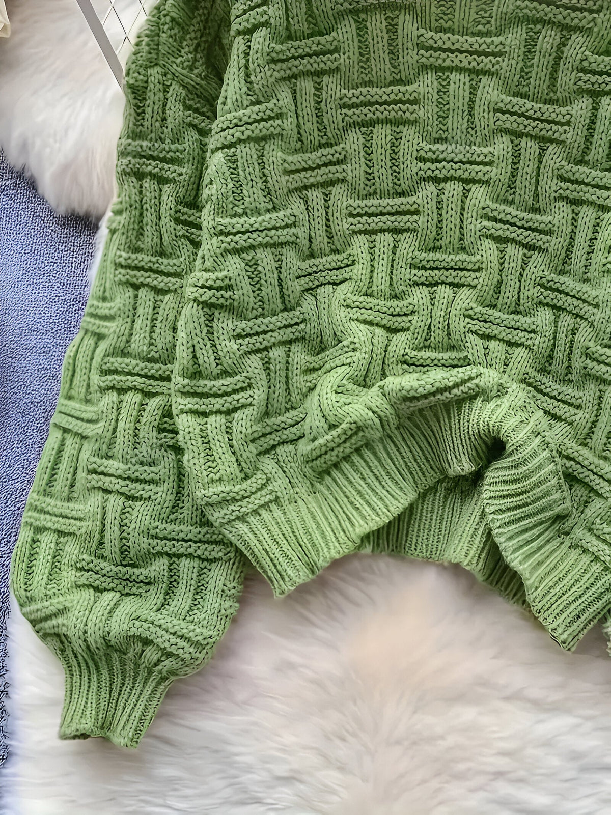 Damen-Strickpullover, runder Stil, weiches Material-2