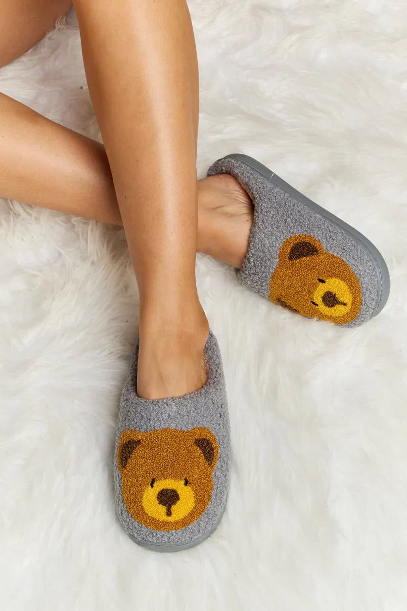 Variant image for Damen-Pantoffeln, Teddybärmotiv, Winter-Plüsch, flauschiges Design-5