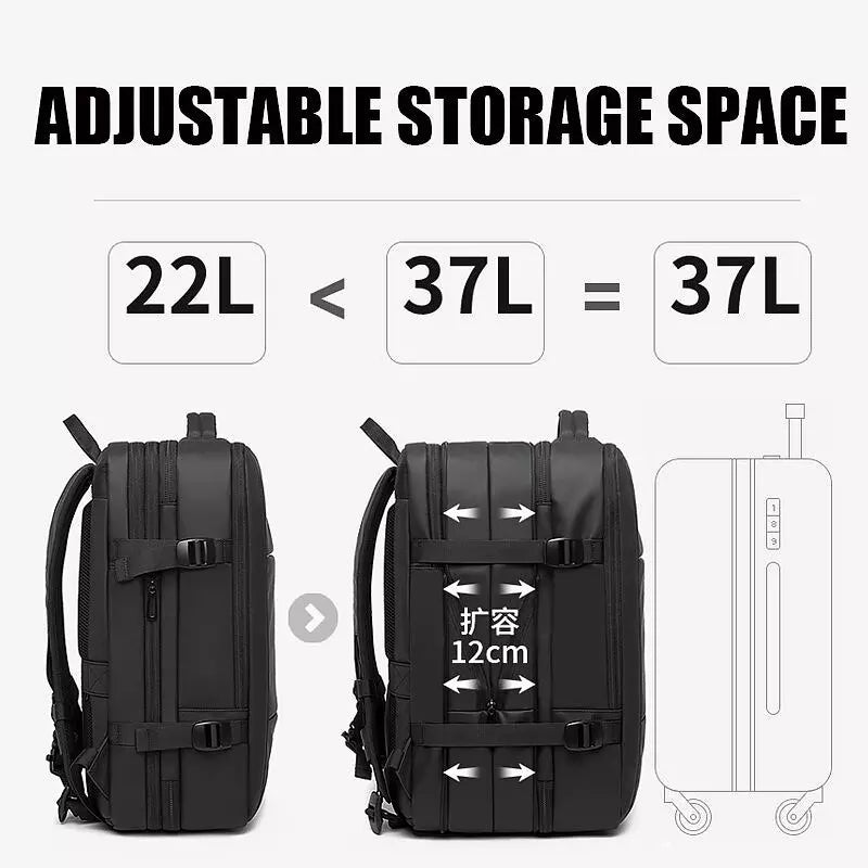 Damen-Rucksack, verstellbares Oxford-Gewebe mit USB-Ladeanschluss und großem Fassungsvermögen-3