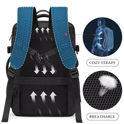 Damen-Rucksack, verstellbares Oxford-Gewebe mit USB-Ladeanschluss und großem Fassungsvermögen-6