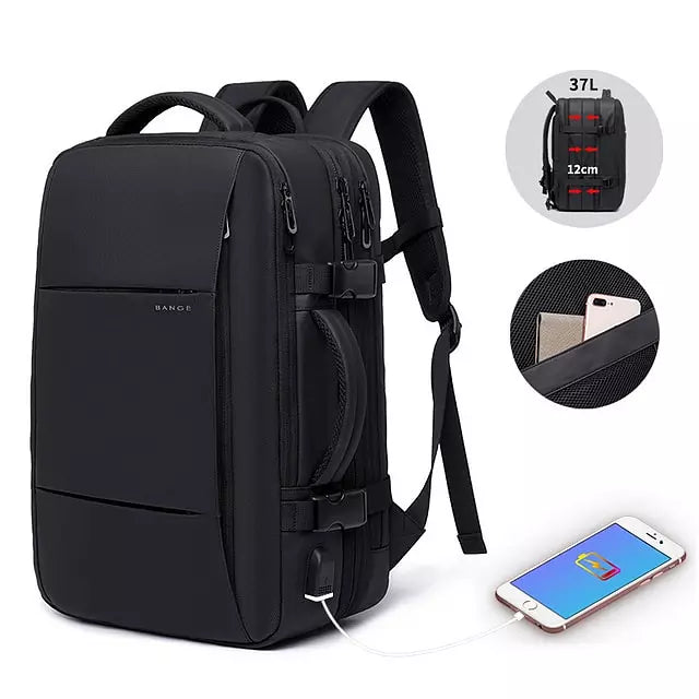 Damen-Rucksack, verstellbares Oxford-Gewebe mit USB-Ladeanschluss und großem Fassungsvermögen-1