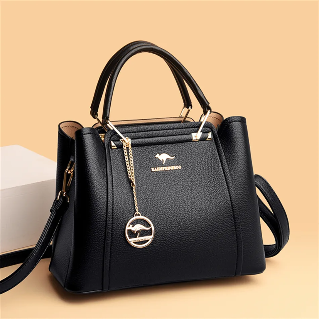 Damen-Handtasche, trendiges PU-Leder, Schulterriemen, elegantes Design-2