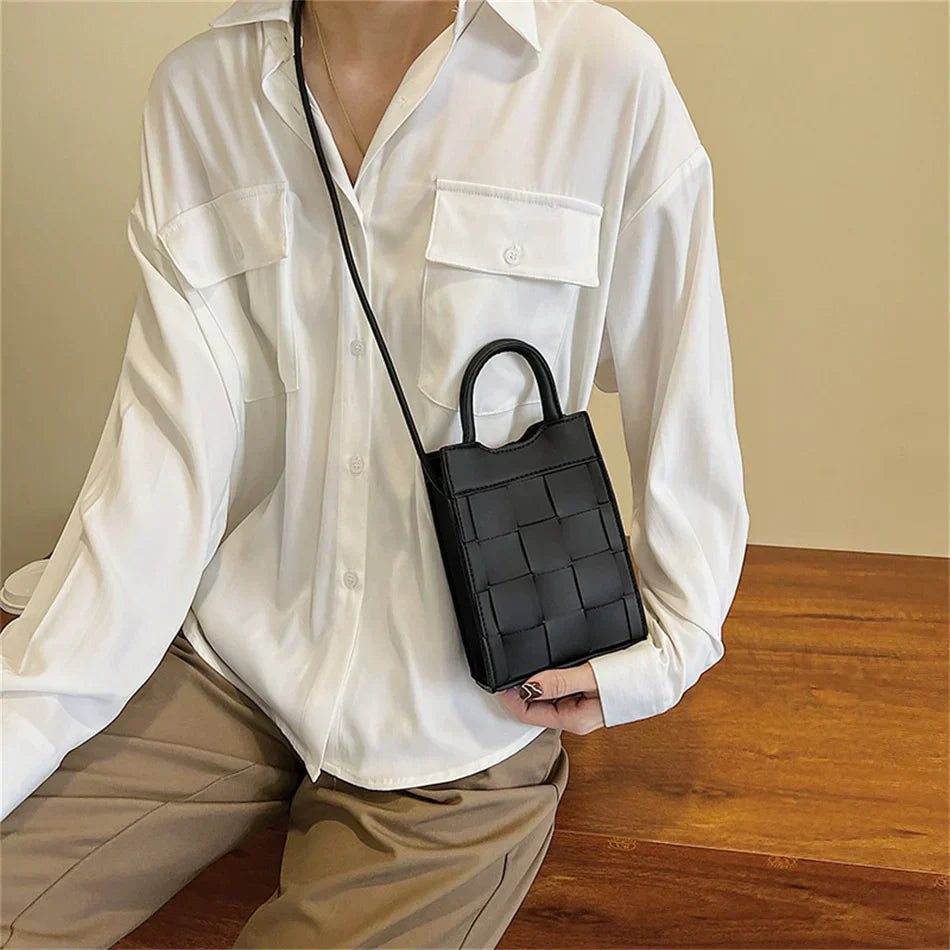Damen-Handtasche, Vintage-Design, Veganleder, kompakt-2