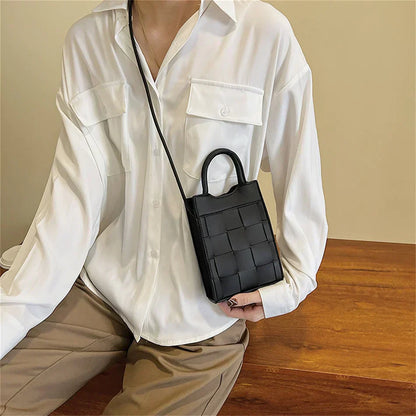 Damen-Handtasche, Vintage-Design, Veganleder, kompakt-2