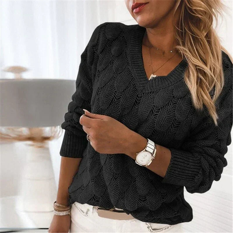 Damen-Strickpullover aus hochwertiger Baumwolle mit elegantem Design – perfekt für Alltag und Fest 3