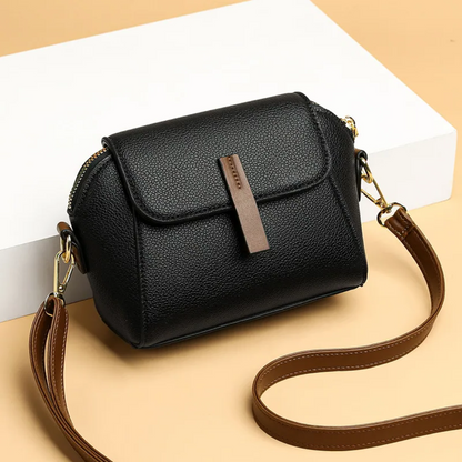 Damentasche, kompakt, schlichtes PU-Leder, Umhängetasche, Crossbody-2