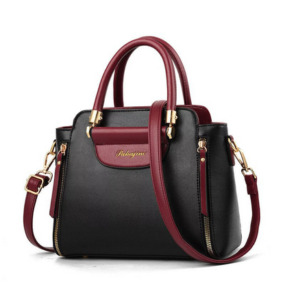 Variant image for Damen-Handtasche, zweifarbiges PU-Leder, elegante Schultertasche-2