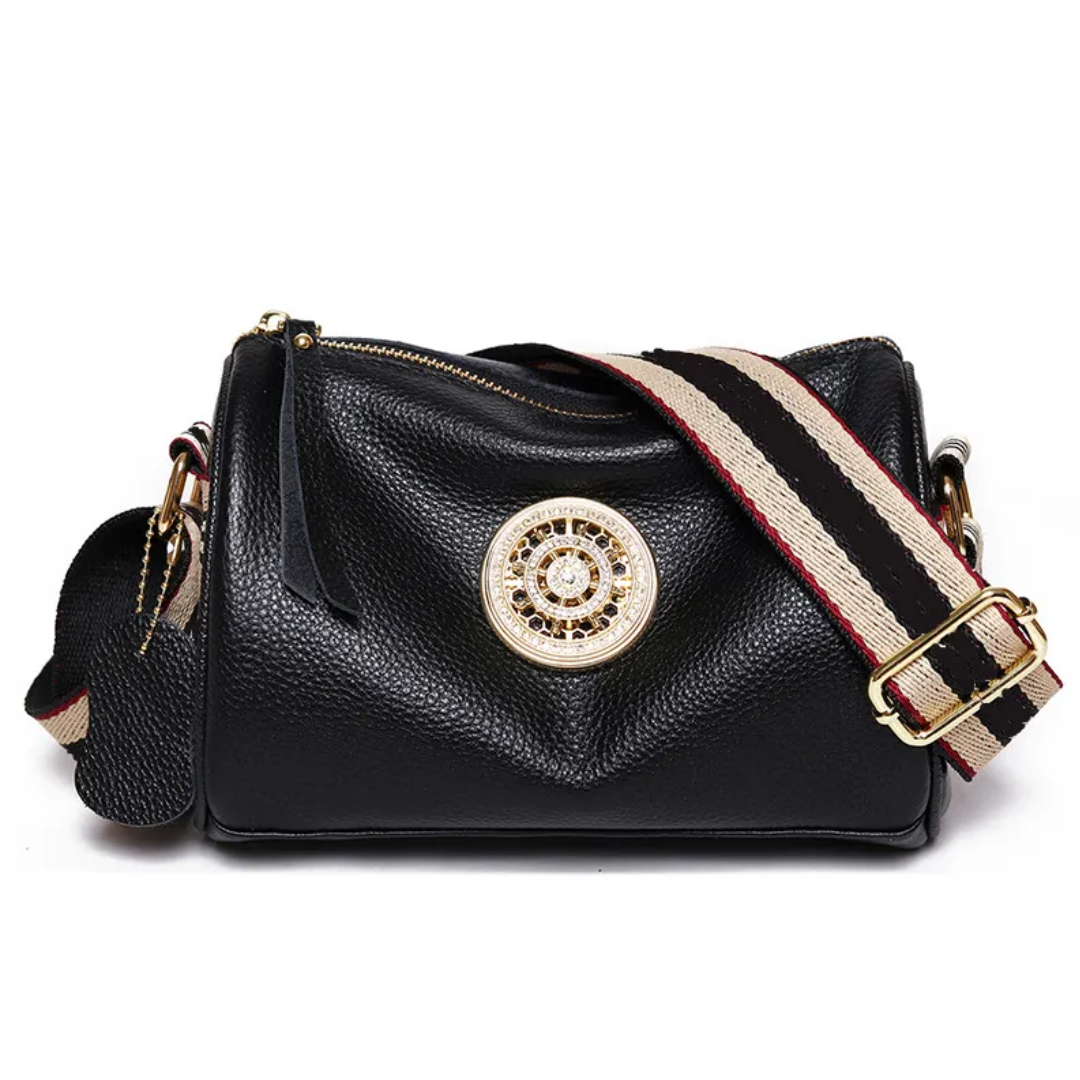 Damen-Handtasche, kompakt, Leder, elegant-3