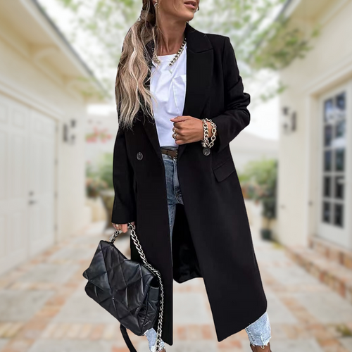 Langer Wintermantel Damen Modern Polyester für kalte Tage 1