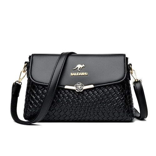 Damen Schultertasche Leder Vintage Stil Schultertasche-1