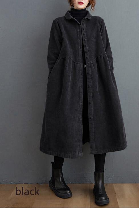 Variant image for Damen-lange Jacke, zeitloser Cord-5