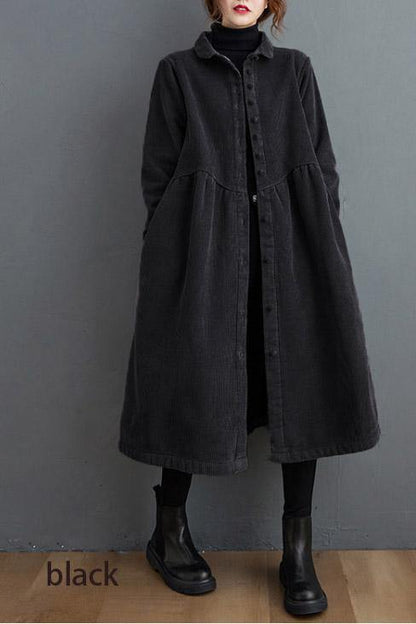 Variant image for Damen-lange Jacke, zeitloser Cord-5
