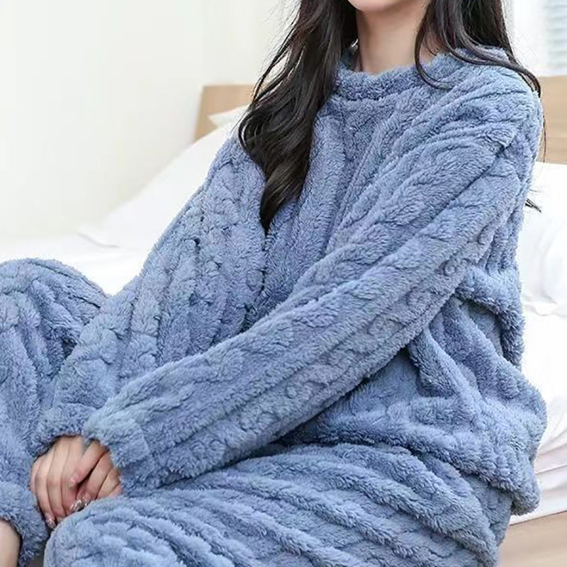 Flanell-Pyjama-Set für Damen – Weicher und bequemer Winterpyjama mit Oberteil und Hose 8