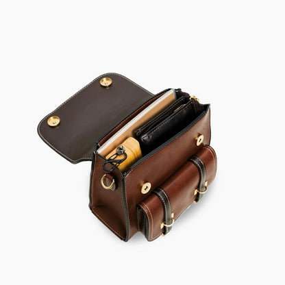 Vintage Rucksack Damen aus veganem Leder mit abnehmbaren Schulterriemen – multifunktionale und geräumige Handtasche 4