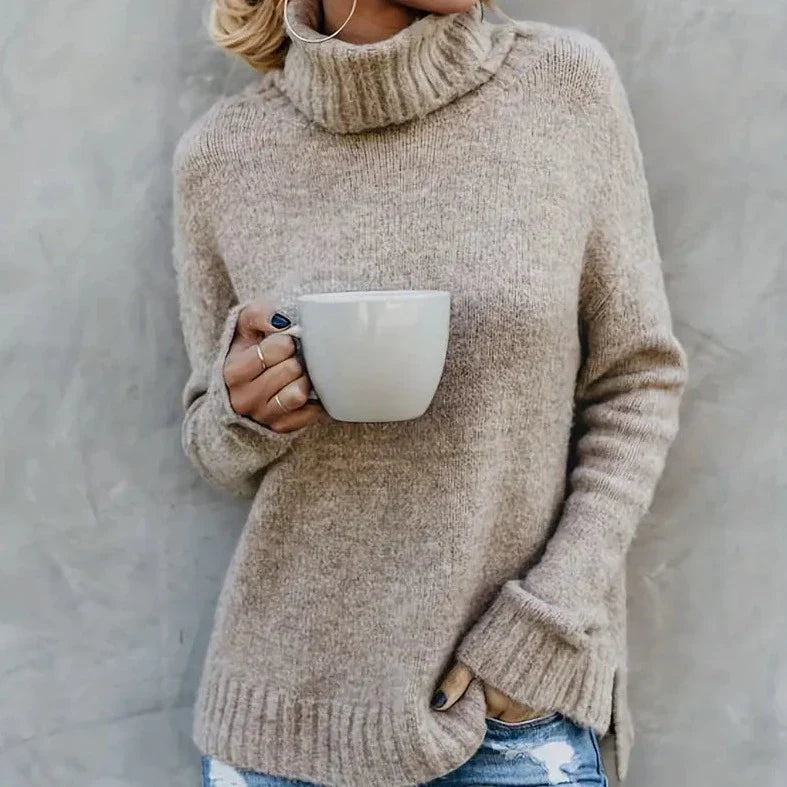 Damen-Pullover, Rollkragen, leichte Baumwolle 4