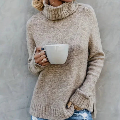 Damen-Pullover, Rollkragen, leichte Baumwolle 4