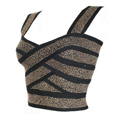Damen-Crop-Top, Streetwear, Acetat, Polyester, Spandex 3