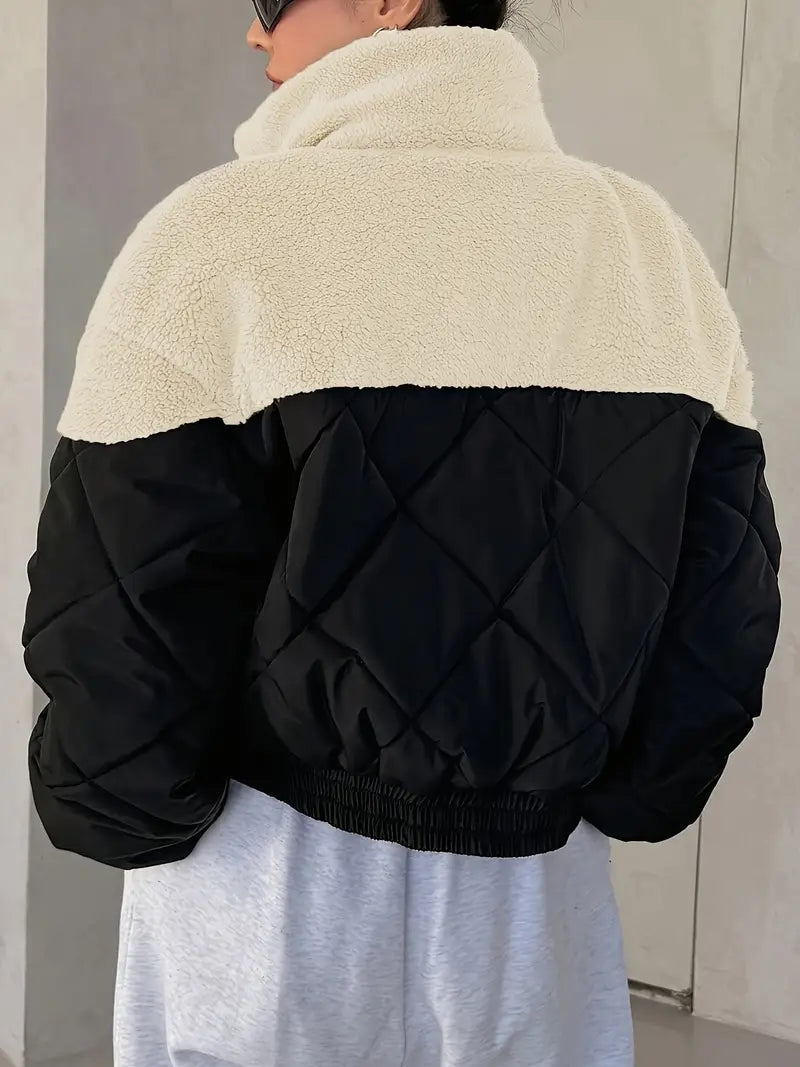 Damenjacke Daunenjacke Isoliertes Polyester Warm und Bequem 4