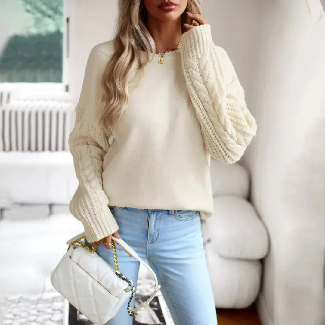 Variant image for Damen-Strickpullover, Zopfmuster aus weicher Qualität-1