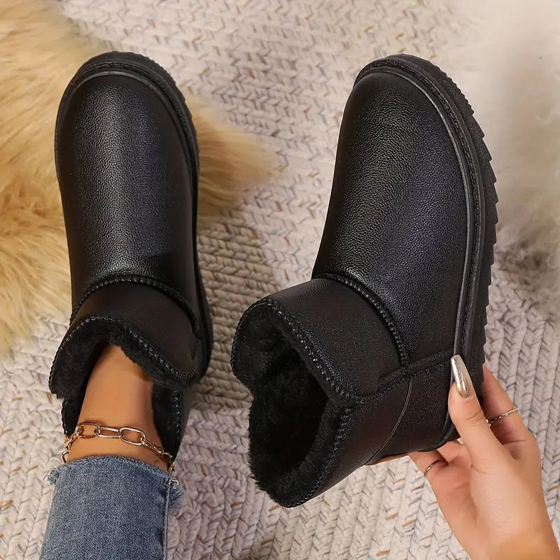 Variant image for Damen-Stiefeletten mit Fleece gefüttert, PVC, halbhoher Stil-1